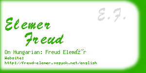 elemer freud business card